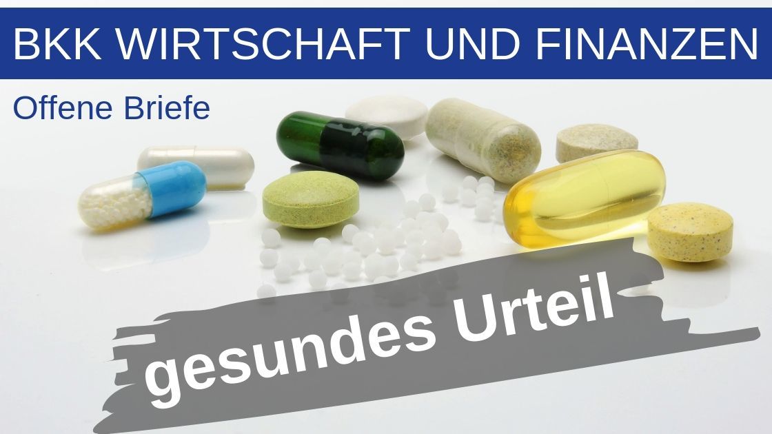 gesundes Urteil BKK Wirtschaft und Finanzen